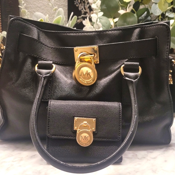 ❤️❤️ SET Michael Kors Hamilton Satchel and Shoulder Bag with Matching Wallet - Picture 1 of 16
